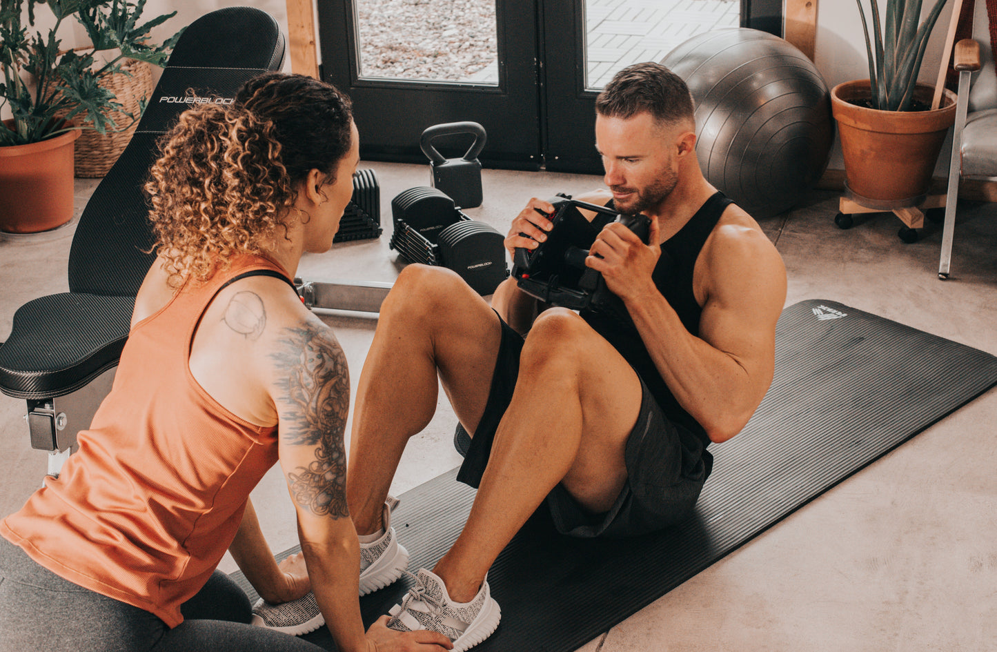 PowerBlock Pro 50 Dumbbells and PowerMax Stand Combo