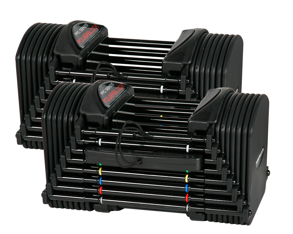 PowerBlock Pro 50 Dumbbells and PowerMax Stand Combo